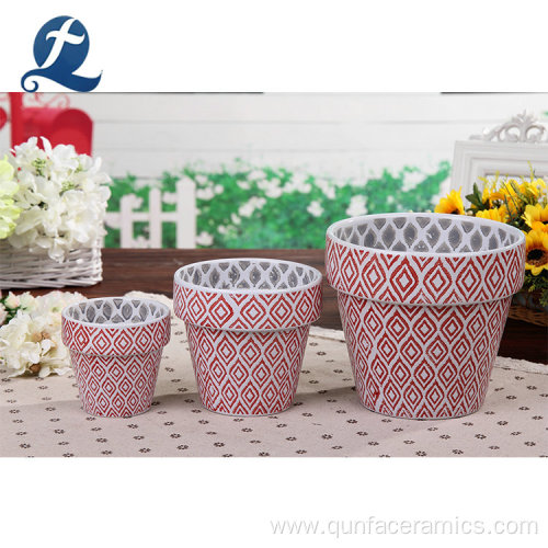 Dirt Proof Outdoor Ornamental Standing Ceramic Floor Pot